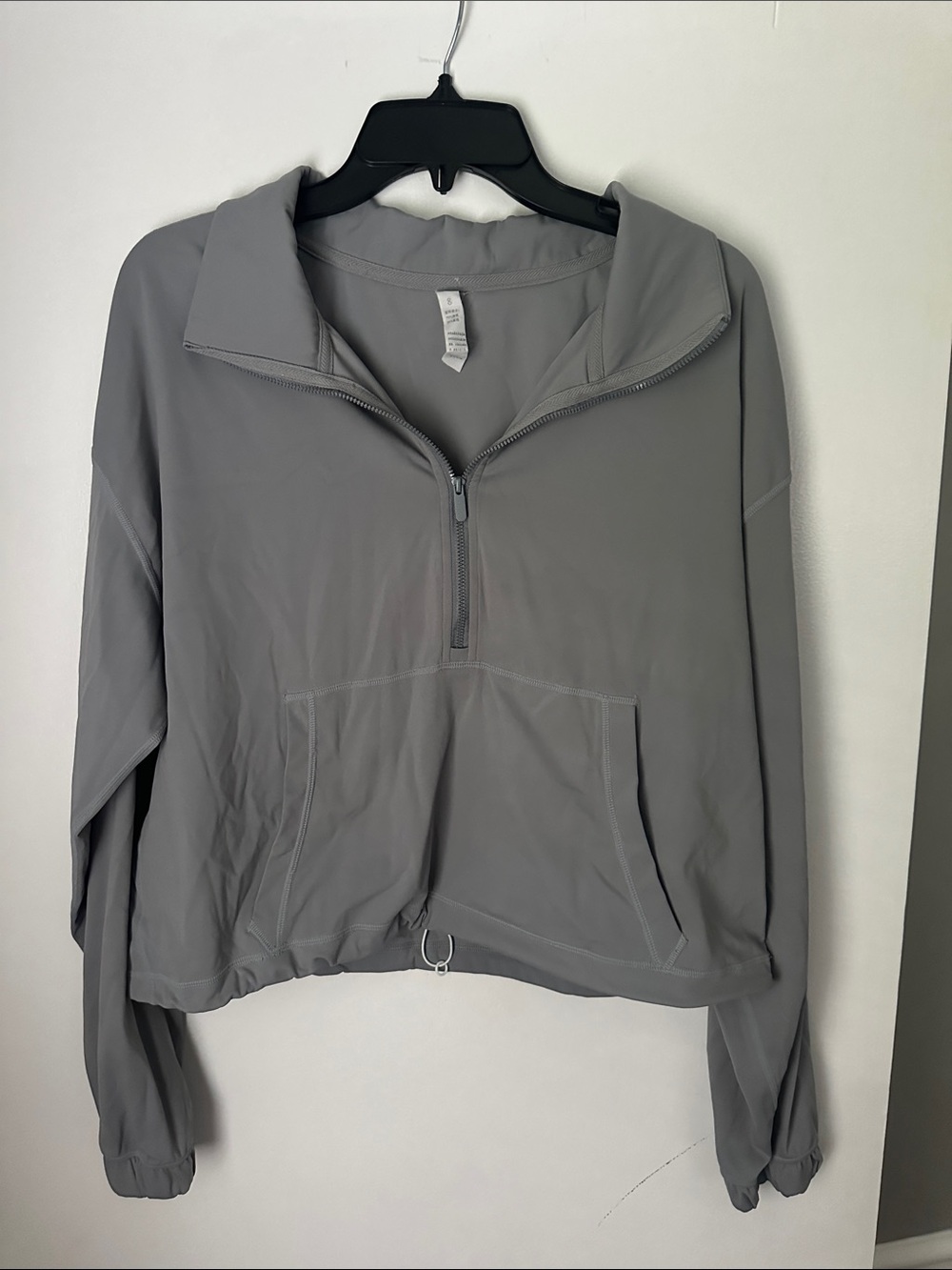Light Gray Quarter Zip Pullover